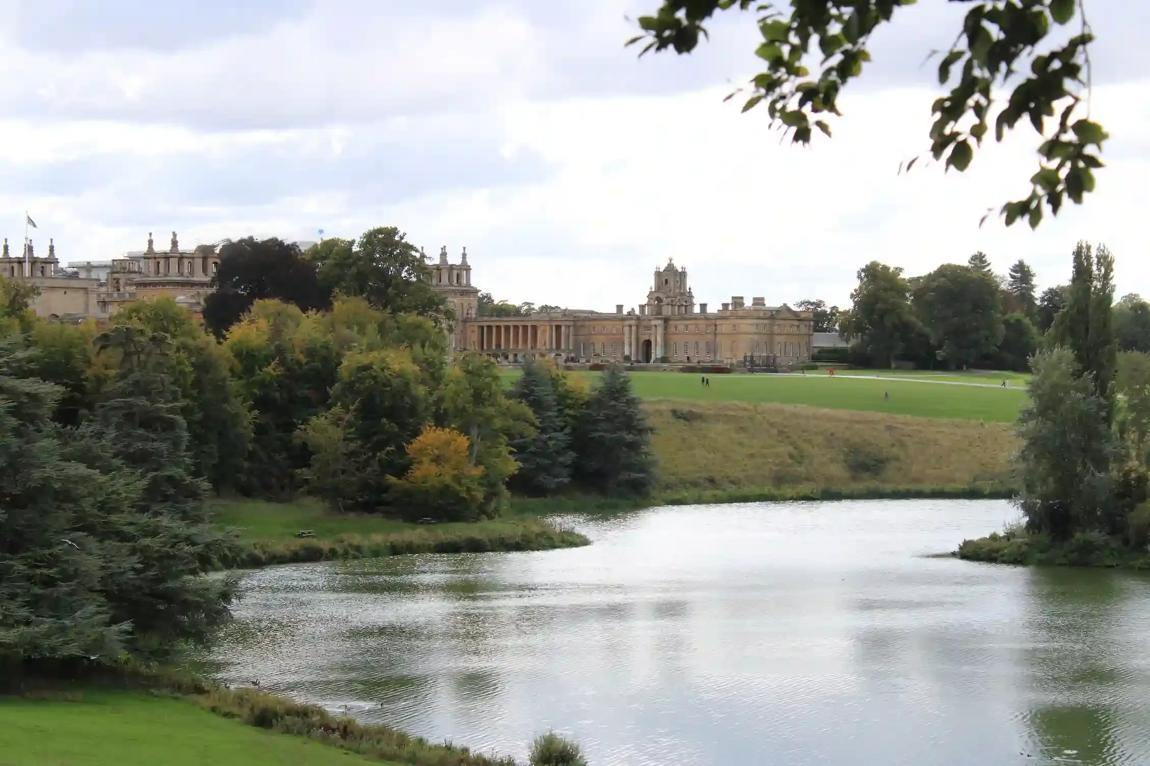 Blenheim Palace and its Capability Brown parkland near Woodstock, eleven miles from Witney in Oxfordshire